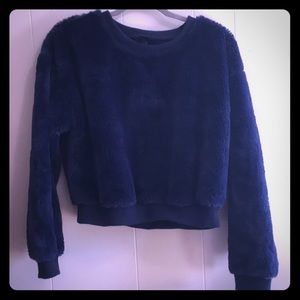 Wild Fable royal blue faux fur sweater